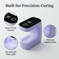 Lampu Kuku Mini Portabel Logo Kustom 3W UV LED Pengering Gel Kuku Lensa Cembung Cahaya Pengeras Cepat Harga Grosir Langsung Pabrik