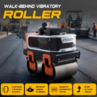 Compacteur vibrant à double tambour FURD 550 kg, compresseur de sol manuel pour l'entretien routier - Prix