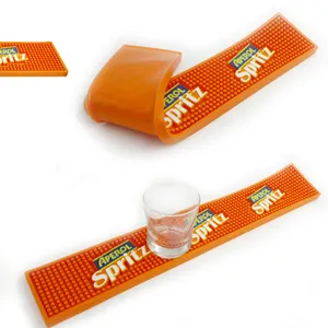 Aperol spritz rolls soft pvc spill for toy and baby round beer mats bar rubber mat