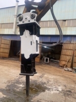 Casse-roche hydraulique PF81 (Blanc Noir) pour excavatrices de 18-26 tonnes, Matériel de construction, Ciseau principal, Garantie 1 an