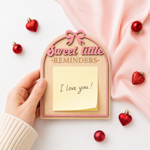 Porta Notas Adhesivas de Madera Personalizado, Tablero de Recordatorios de San Valentín, Bloc de Notas con Mensajes de Amor, Decoración de Escritorio - Product Image 3