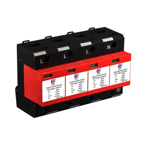 Factory Price 380v ac SPD 80kA Surge Protector Device 4 Poles Under Over Voltage Protection Device