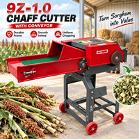 Machine à hacher le foin 9Z-1.0 avec bande transporteuse, hacheuse de paille électrique pour l'alimentation du bétail