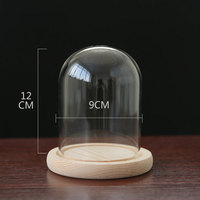 Vente en gros Dôme en verre cloche en forme de U personnalisé avec base pour décoration Cadeau fleurs conservées dans un dôme en verre