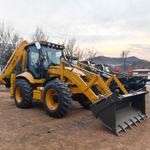 <span class=keywords><strong>Tracteur</strong></span> 4x4 dernier modèle avec chargeuse et pelleteuse, mini chargeuse-pelleteuse à roues - Product Image 4