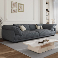 Canapé modulaire en tissu style Wabi-Sabi de luxe léger, design oreille d'éléphant, simple et moderne, trois-quatre places, pour petits appartements