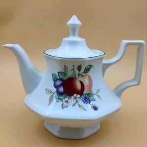 จานอาหารค่ำลายผลไม้และดอกไม้สไตล์ยุโรปคลาสสิกขายส่ง และชุดกาแฟเซรามิก - Product Image 6