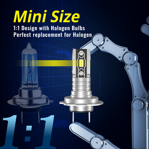 Chất lượng cao Mini kích thước thiết kế 1:1 25 Wát 2600lm xe H7 Led Đèn Pha Bóng đèn cắm chơi dễ dàng cài đặt - Product Image 2