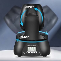 Mini projecteur de scène DJ RVBW 40W à tête mobile avec contrôle DMX 512 pour discothèque, soirée, karaoké, bar et scène
