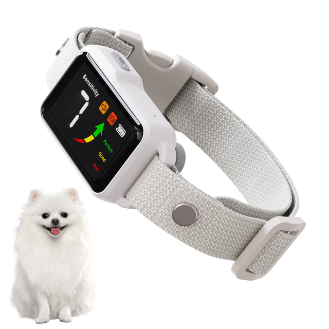 Automatic AI Intelligent Recognition Dog Collar Waterproof Rechargeable Pet Stop Barking Training Supplies with Color Screen