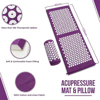 Tapis et oreiller d'acupression intérieur en éponge de qualité supérieure OEM avec fixation à pointes thermosoudées sans colle