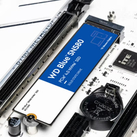 Western Digital untuk WD Blue SN580 NVMe SSD 2TB 1TB 500GB PCIe 4.0 * 4 M.2 2280 Internal Solid State Drive untuk Laptop PC De