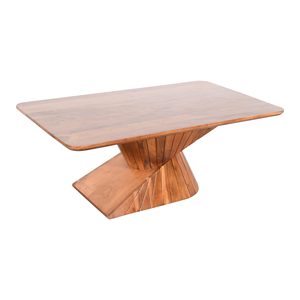 <b>Rustic</b> Modern Solid Acacia <b>Wood</b> Z Coffee <b>Table</b> for Living Room Furniture Unique Z Shape Center <b>Table</b> with Durable Structure - Product Image 3