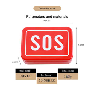 Bochen Camping en plein air randonnée voyage 7 en 1 Kit sac d'urgence en acier inoxydable avec auto-assistance SOS équipement <span class=keywords><strong>survie</strong></span> sur le terrain - Product Image 2