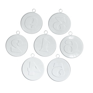 ป้ายเหล็กเคลือบลายนูนสไตล์โบราณที่กำหนดเองตกแต่งบ้านด้วยงานฝีมือโลหะดีไซน์ตัวเลข - Product Image 2