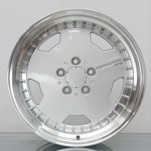 17 "18" PCD5 * 112 Jantes en alliage de coulée Largeur de lèvre profonde Finition argentée vintage Nouveau <span class=keywords><strong>Mercedes</strong></span>-W121 W124 W126 <span class=keywords><strong>W129</strong></span> 140 Modèles - Product Image 2