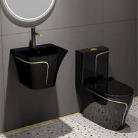 Ensemble de siège de lavabo de placard d'eau intégré placard d'eau à Siphon en céramique