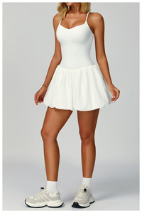 Vente chaude femmes Sexy col en v profond athlétique séchage rapide robe de Yoga gymnastique exercices d'aérobie Slim Fit jupes de Tennis - Product Image 6