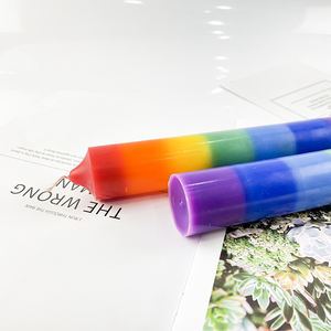 Vela <span class=keywords><strong>de</strong></span> pilar <span class=keywords><strong>de</strong></span> color <span class=keywords><strong>de</strong></span> <span class=keywords><strong>siete</strong></span> capas para decoración del hogar, perfecta para meditación y relajación <span class=keywords><strong>de</strong></span> energía positiva - Product Image 2