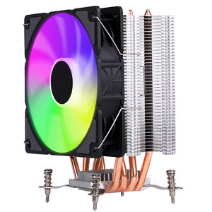2 caloducs refroidisseur Cpu Pwm 3 broches 90mm Rgb Pc radiateur pour <span class=keywords><strong>Intel</strong></span> Lga <span class=keywords><strong>1700</strong></span> <span class=keywords><strong>1200</strong></span> 1150 1151 1155 Amd Am4 ventilateur de refroidissement Cpu silencieux - Product Image 3
