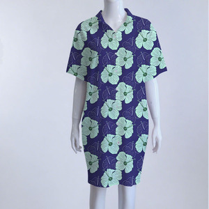 Vestido Camisero <span class=keywords><strong>Aloha</strong></span> para Mujer Adulta, 100% Rayón, con Estampado de Flores Hawaianas, Manga Corta, Vestido con Botones para Vacaciones - Product Image 5