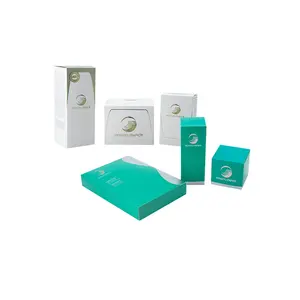 कस्टम बायोडिग्रेडेबल कॉस्मेटिक पैकेजिंग बॉक्स लोशन त्वचा देखभाल उपहार सेट बॉक्स गोल्ड फ़ॉइल सौंदर्य प्रसाधन बक्से