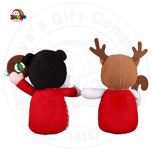 عنصر عيد الميلاد من Zaves 9 "صغير أحمر أخضر سانتا رجل ثلج مع دب أسود وقبعة قرن الوعل قبعة للطفل مستلزمات الشتاء والديكور المنزلي - Product Image 3