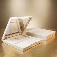 Boîte vide pour fard à paupières, étui carré pour blush et contour, conteneur de palette de cosmétiques, étui personnalisé pour palette de fard à paupières avec miroir