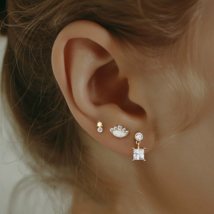 RINNTIN XP102 <span class=keywords><strong>diamante</strong></span> cartílago hélice <span class=keywords><strong>Tragus</strong></span> Piercing joyería 925 plata esterlina pendiente circón Stud pendientes - Product Image 2