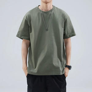 Personalizar peso pesado Oversize Boxy Plain hombres camiseta de talla grande Streetwear camisetas para hombres 2024 - Product Image 3