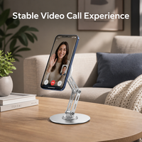 Support de téléphone et tablette pliable en alliage d'aluminium magnétique avec compatibilité universelle pour bureau et usage professionnel