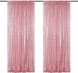 XinLan échantillon gratuit fête d'anniversaire scène rideau Portable mariage événement scène décoration <span class=keywords><strong>noir</strong></span> paillettes rideau - Product Image 5