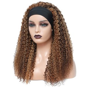 Parrucca per capelli Uniky di alta qualità Ombre Highlight parrucca per donna parrucca brasiliana ad onde d'acqua Remy parrucche per capelli ricci color marrone - Product Image 5