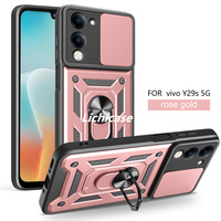Lichicase Forte Aimant Glissière Fenêtre Lentille Protection TPU + PC Téléphone Cas pour VIVO Y04 Y29 Couverture Arrière