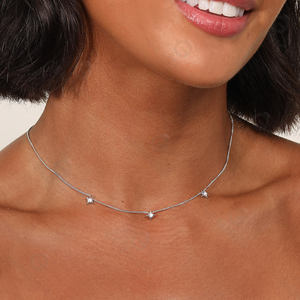 Collar de Cadena Cubana con Dije de Estrella de Circonita Cúbica y Plata de Ley 925 con Oro de 18k para Uso Diario de Gemnel - Product Image 5