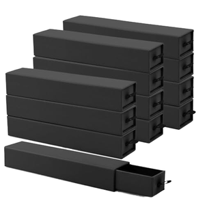 Caja de joyería rectangular con logotipo personalizado al por mayor, en stock, caja sencilla para anillos y colgantes, caja de embalaje para regalos festivos, para tiendas. - Product Image 1