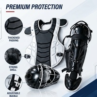 Ensemble d'équipement complet pour attrapeur de baseball professionnel : masque, protège-poitrine, protège-jambes, léger, couleur personnalisable, en stock