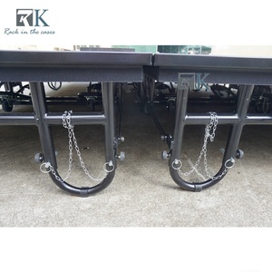 เวทีเหล็กพับได้ปรับความสูงได้ ผิวพรมสีดำ ลดราคา - Product Image 3