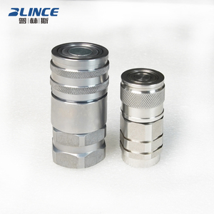 ข้อต่อไฮดรอลิกแบบหน้าเรียบขนาด 3/8 นิ้ว เกลียว NPT 1/2 ISO16028 พร้อมจุก/ข้อต่อแบบตัวเมียและตัวผู้ ชุดฝาครอบกันฝุ่น - Product Image 4