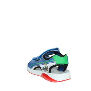 Sandali con tacco basso blu Mb001485 - Product Image 2