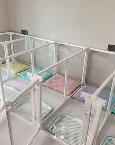 Enclos de jeu pour animaux de compagnie d'intérieur, cage, entièrement transparente, en acrylique, motif solide, accessoire en plastique, système à puce unique pour petits oiseaux - Product Image 4