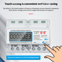 Medidor de Energía Electrónico Trifásico Personalizable de 7P con Pantalla LCD, Corriente Máxima de 100A, Precisión Clase 1.0, RS485 Modbus Surge HUZI