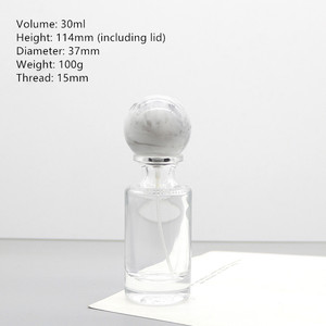 Chai thủy tinh tròn 30ml cho nước hoa, chai xịt trong suốt có nắp, chai rỗng cho vật liệu đóng gói mỹ phẩm - Product Image 6