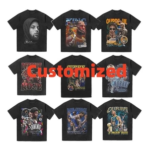 Professional Custom Printed Vintage Wash T-Shirt Digital Printed Pure <strong>Cotton</strong> Custom DTG T Shirt - Product Image 1