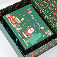 Boîte cadeau pliante de luxe, boîte cadeau en carton magnétique, boîte cadeau de Noël avec ruban
