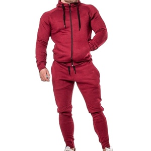 Hot Sale custom logo full zip Breathable Men Fitted Gym Training Tracksuit - Product Image 1