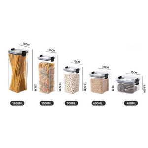 Nuovi prodotti caldi contenitori per alimenti ermetici impilabili in plastica trasparente da <span class=keywords><strong>cucina</strong></span> 5 pezzi con coperchio - Product Image 6