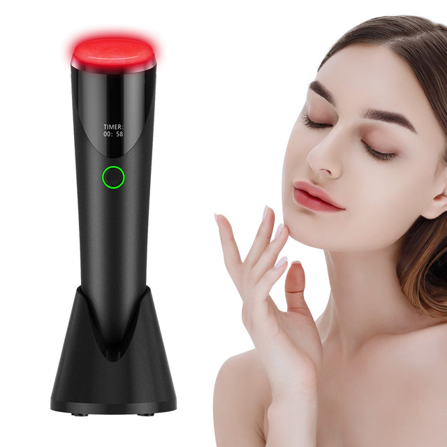 LED Red Light Therapy Device Infrared Heating Handheld Face Neck Hands Skin Rejuvenation Wrinkle Removal Skin Tightening