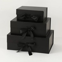 Boîtes pliantes magnétiques pour cosmétiques en gros, emballages cadeaux en ruban
