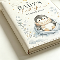 Livre de souvenirs personnalisé pour bébé, journal de la première année, carnet de souvenirs, cadeau de naissance